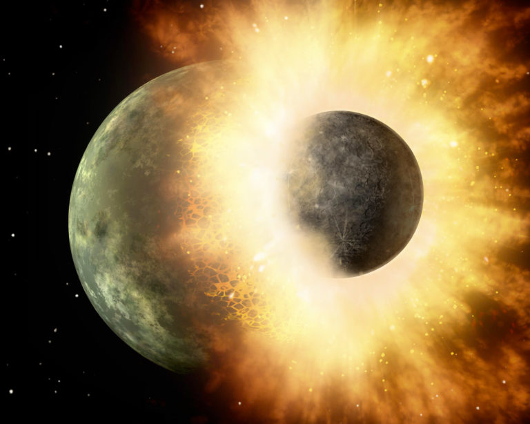 La Lune est un fragment de la Terre, nee de la collision avec l’impacteur Theia
