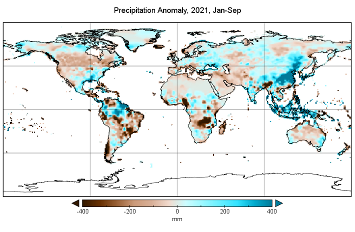 De nombreuses régions sont concernées par une intensification des précipitations, alors que d'autres sont confrontées au phénomène d'aridification.