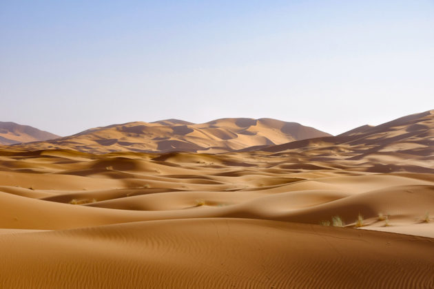 Le Sahara, plus grand désert chaud du monde.