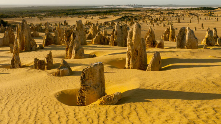 Le désert des Pinnacles en Australie.
