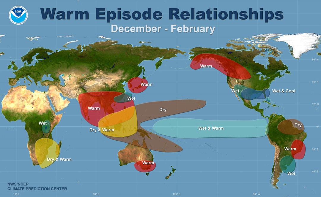 Le phénomène El Niño et son impact mondial.
