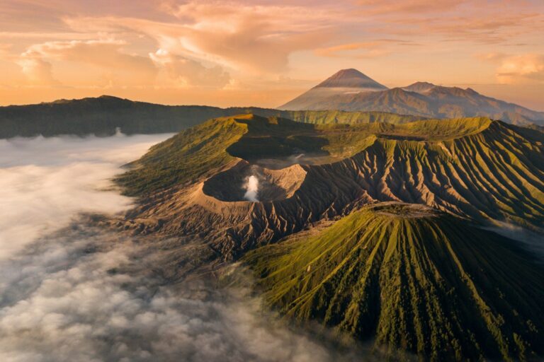 La caldeira de Tengge est située sur l'île de Java en Indonésie.