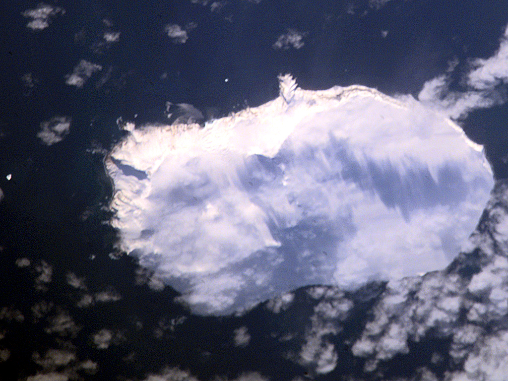 Vue satellite de l'île Bouvet.